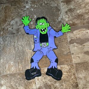 Vintage 2003 Paper Frankenstein Halloween Jointed Movable Arms/Legs Decor